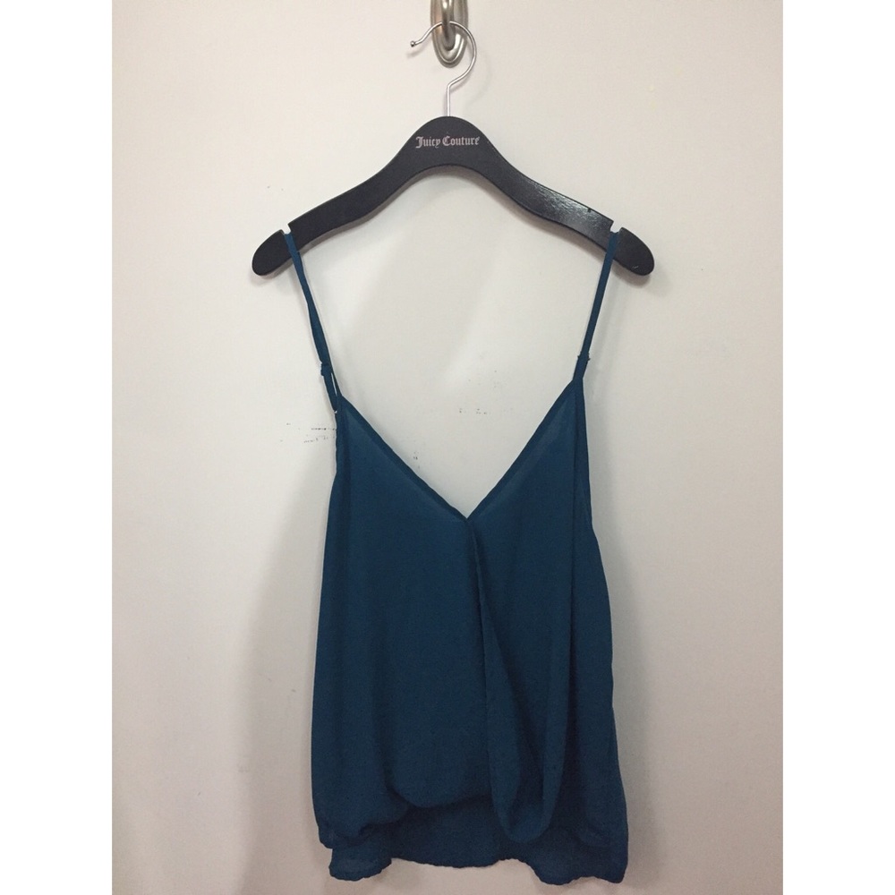 Dark Teal Chiffon Cami Tank Top